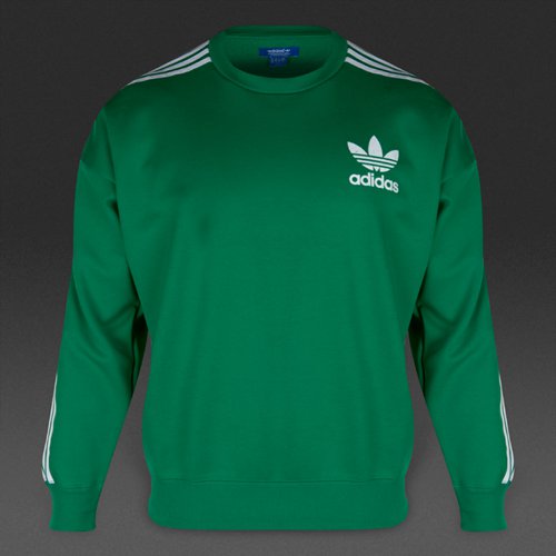 Adidas Originals Fashion Crew Adicolor Green / White for Men